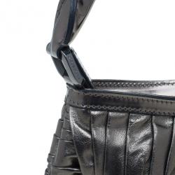 مملوكة مسبقًا Burberry Silver Metallic Calfskin Mini Sling Bag