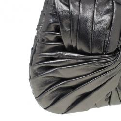 مملوكة مسبقًا Burberry Silver Metallic Calfskin Mini Sling Bag