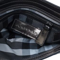 مملوكة مسبقًا Burberry Silver Metallic Calfskin Mini Sling Bag