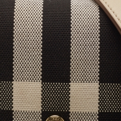 Pre Owned Burberry Beige/Cream Check Canvas and Leather Hackberry Crossbody Bag