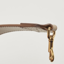 Pre Owned Burberry Beige/Cream Check Canvas and Leather Hackberry Crossbody Bag