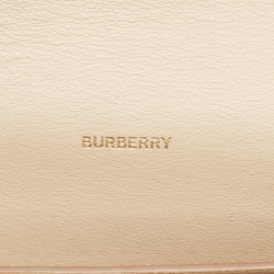 Pre Owned Burberry Beige/Cream Check Canvas and Leather Hackberry Crossbody Bag
