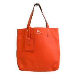 مملوكة مسبقًا Burberry Orange and Brown Reversible Tote