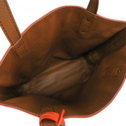 مملوكة مسبقًا Burberry Orange and Brown Reversible Tote