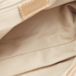 مملوكة مسبقًا حقيبة بربري شيس تر PVC هاوس تشيك بني/وردي