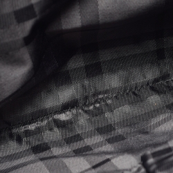 Pre Owned Burberry Metallic House Check Canvas and Leather Flat Tote