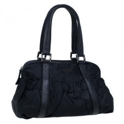 Pre Owned حقيبة يد بربري شيك نايلون أسود