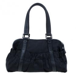 Pre Owned حقيبة يد بربري شيك نايلون أسود