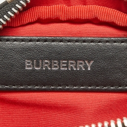 Pre Owned Burberry Beige House Check Canvas Belt Bag