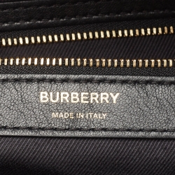 Burberry Black Quilted Leather TB Backpack