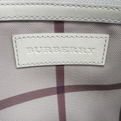 Pre Owned Burberry Beige Smoked Checked Hobo