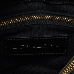 Pre Owned Burberry Beige/Black House Check Fabric and Leather Crossbody Bag