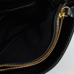 Pre Owned Burberry Beige/Black House Check Fabric and Leather Crossbody Bag