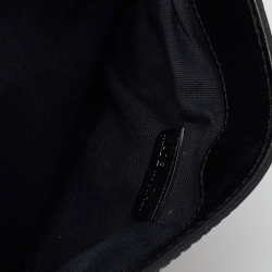 Pre Owned Burberry Beige/Black House Check Fabric and Leather Crossbody Bag