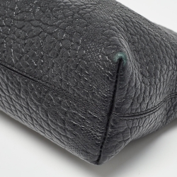 Pre Owned Burberry Black House Check Embossed Leather Peyton Crossbody Bag