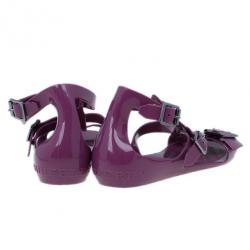 Pre Owned Burberry Purple Jelly Sandals Size 40