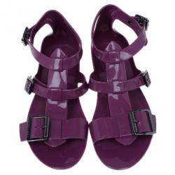 Pre Owned Burberry Purple Jelly Sandals Size 40