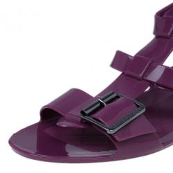Pre Owned Burberry Purple Jelly Sandals Size 40