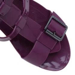 Pre Owned Burberry Purple Jelly Sandals Size 40