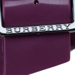 Pre Owned Burberry Purple Jelly Sandals Size 40