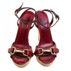 مملوكة مسبقًا حذاء اسبادريلز بربري كعب روكي سيور كاحل جلد وكانفاس كاروهات نوفا مقاس 36