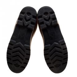 مملوكة مسبقًا Burberry Beige Haymarket Check PVC Rain Boots Size 40