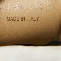 Pre Owned حذاء رياضي بربري نوفا تشيك كانفاس بيج برباط مقاس 37