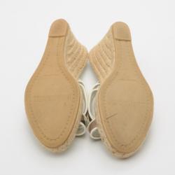 Pre Owned Burberry Novacheck Espadrilles Wedges Size 37