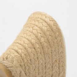 Pre Owned Burberry Novacheck Espadrilles Wedges Size 37