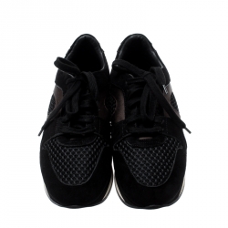 مملوكة مسبقًا حذاء رياضي بربري رباط علوي شبكة و سويدي أسود مقاس 38