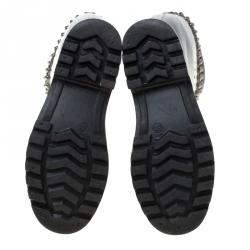 Pre Owned بوت للمطر بربري أسود مرصع كاروهات هاوس تشيك مطاطي مقاس 38