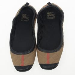 Pre Owned Burberry Nova Check Quilted Ballet Flats Size 37