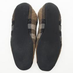 Pre Owned Burberry Nova Check Quilted Ballet Flats Size 37