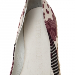 Pre Owned Burberry Multicolor Printed Canvas Espadrille Flats Size 36.5
