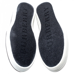 مملوكة مسبقًا Burberry Multicolor Canvas And Leather Gauden Slip On Sneakers Size 41