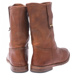 Pre Owned بوت بربري جلد بني فاتح لمنتصف الساق مقاس 37