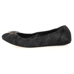 مملوكة مسبقًا Burberry Grainy Denim Ballet Flats Size 39.5