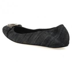 مملوكة مسبقًا Burberry Grainy Denim Ballet Flats Size 39.5