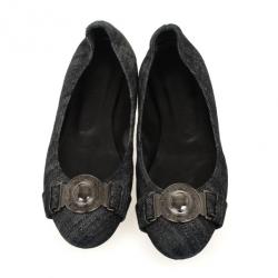 مملوكة مسبقًا Burberry Grainy Denim Ballet Flats Size 39.5