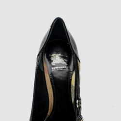 Pre Owned Burberry Check Kitten Heel Pumps Size 39