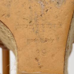 Pre Owned Burberry Brown Espadrilles Wedges Size 39