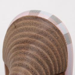 مملوكة مسبقًا Burberry Pink Check Kitten Heel Sandals Size 38