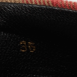 Pre Owned Burberry Beige/Brown Nova Check Canvas And Leather Ballet Flats Size 36