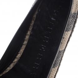 Pre Owned حذاء إسبادريل بربري هودغيسون رافيا مخططة ثنائية اللون مقاس 38.5