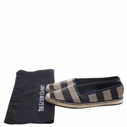 Pre Owned حذاء إسبادريل بربري هودغيسون رافيا  مخططة ثنائية اللون مقاس 38.5