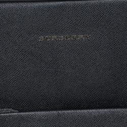 Pre Owned Burberry Black London Leather Two-Wheel Suitcase