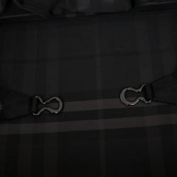 Pre Owned Burberry Black London Leather Two-Wheel Suitcase