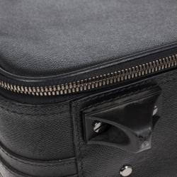 Pre Owned Burberry Black London Leather Two-Wheel Suitcase