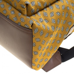 Burberry  Yellow/Black Tie Print Fabric Simple Abbeydale Backpack