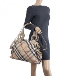 مملوكة مسبقًا Burberry Nova Check Canvas Diaper Bag